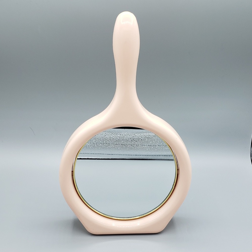Vintage 1980s‎ Pink Double Sided Mirror Regular and Magnifying